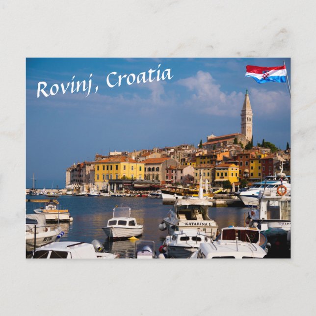 Waterfront of Rovinj, Croatia Postcard (Front)