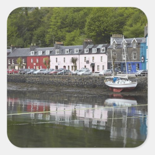 Waterfront Tobermory Isle of Mull Scotland 2 Square Sticker