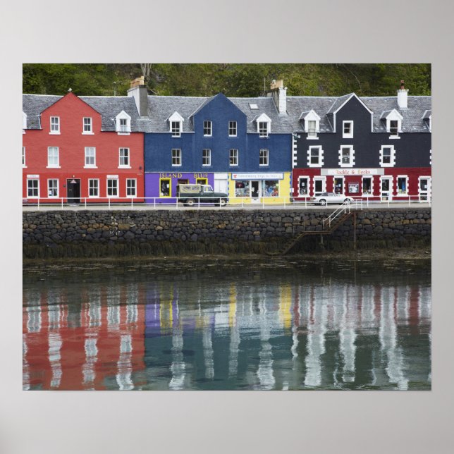 Waterfront, Tobermory, Isle of Mull, Scotland, Poster (Front)