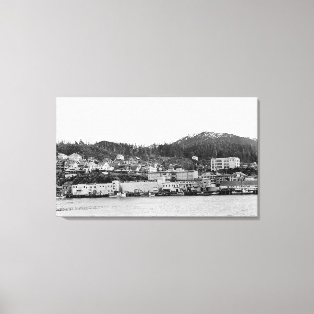 Waterfront View of Ketchikan, Alaska Photograph Canvas Print (Front)