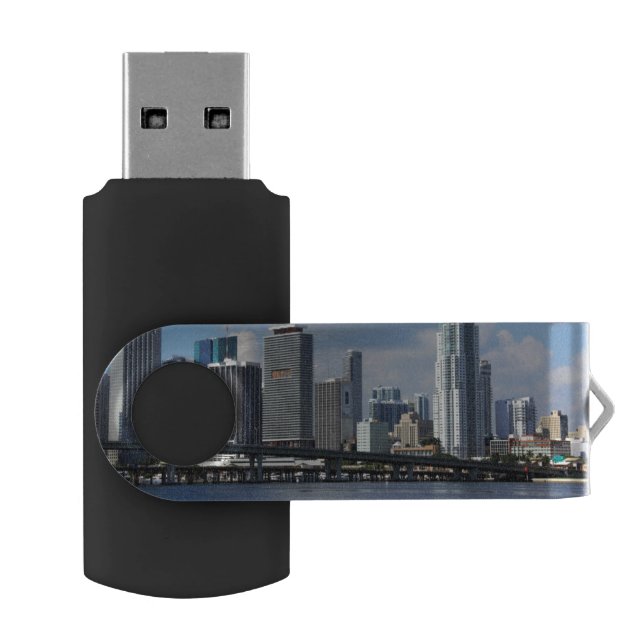Waterfront view of Miami USB Flash Drive (Opened)