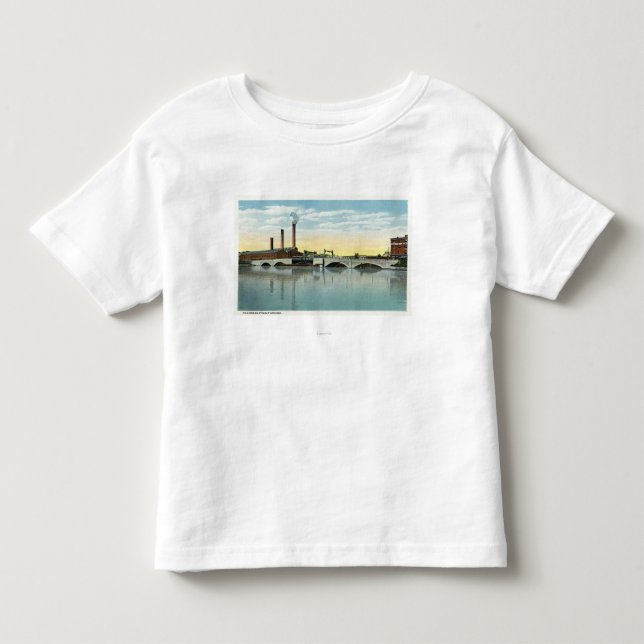 Waterfront View of the Congress Street Bridge Toddler T-shirt (Front)