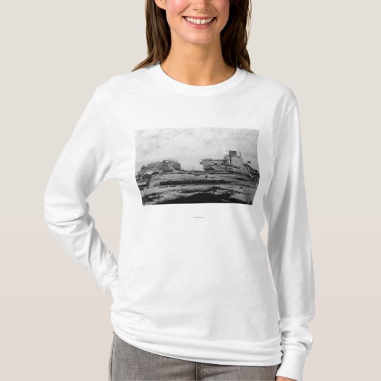 Waterfront warehouses at Astoria, OR Photograph T-Shirt