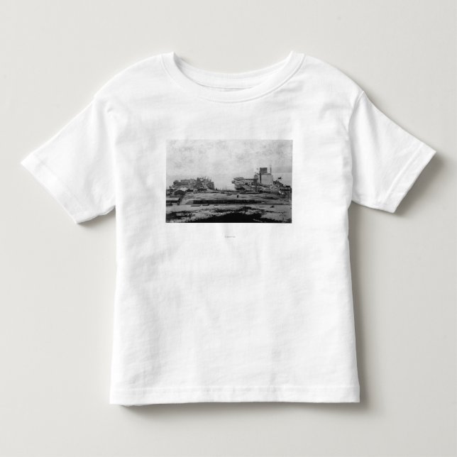 Waterfront warehouses at Astoria, OR Photograph Toddler T-shirt (Front)