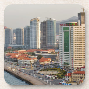 Waterfront with Yantai city skyline, Shandong Drink Coaster