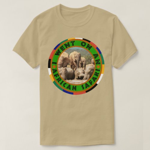 Waterhole elephants safari T shirt