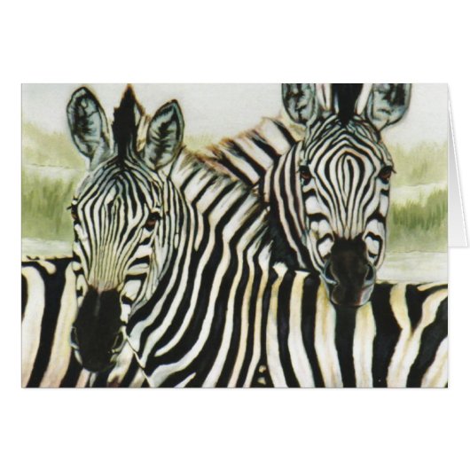 "Waterhole Zebras" Cards (Front Horizontal)