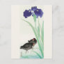 Waterhoots and Iris Painting by Ohara Koson Postcard
