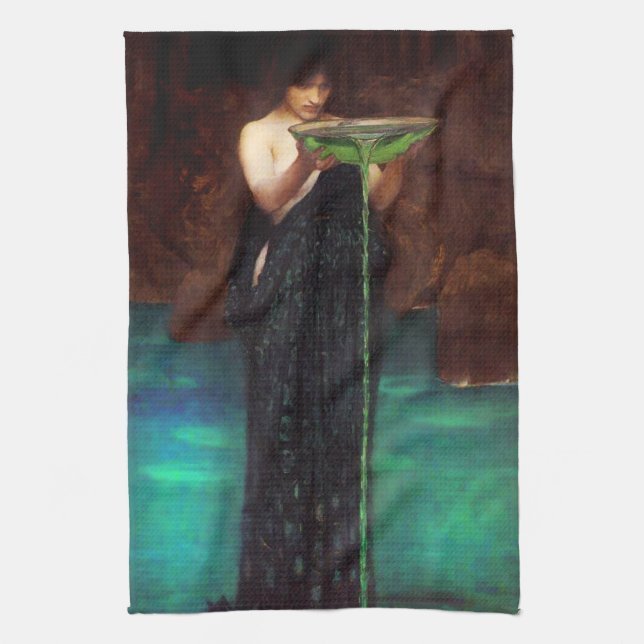 Waterhouse Circe Invidiosa Kitchen Towel (Vertical)