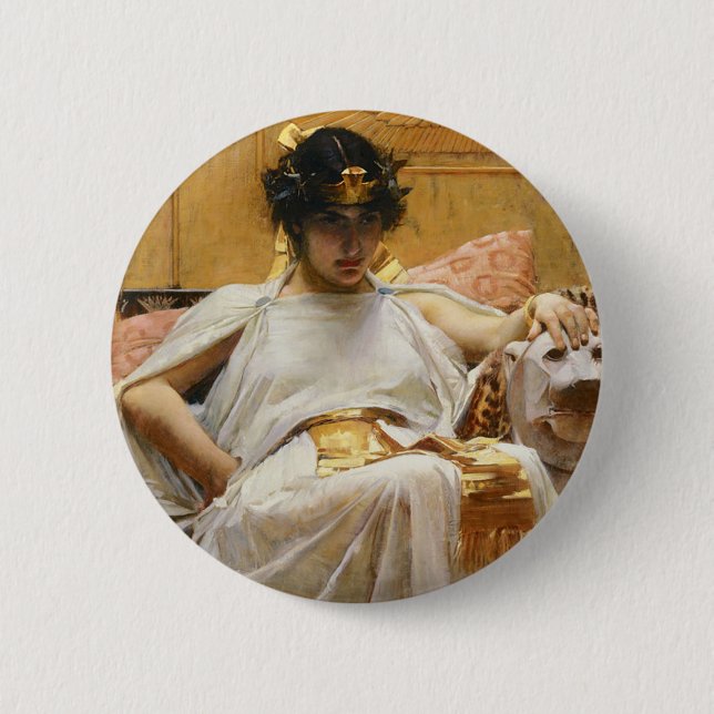 Waterhouse Cleopatra Button (Front)