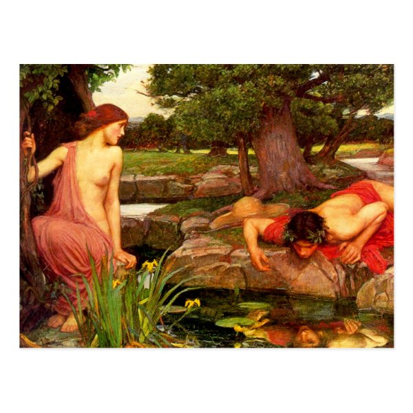 Waterhouse Echo and Narcissus Postcard