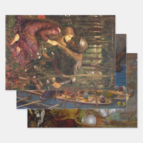 WATERHOUSE FEMME FATALE PAINTINGS DECOUPAGE WRAPPING PAPER SHEETS