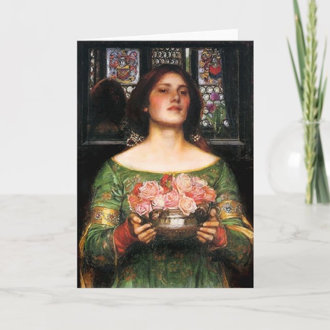 Waterhouse Gather Ye Rosebuds greeting card (Front)
