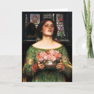 Waterhouse Gather Ye Rosebuds greeting card