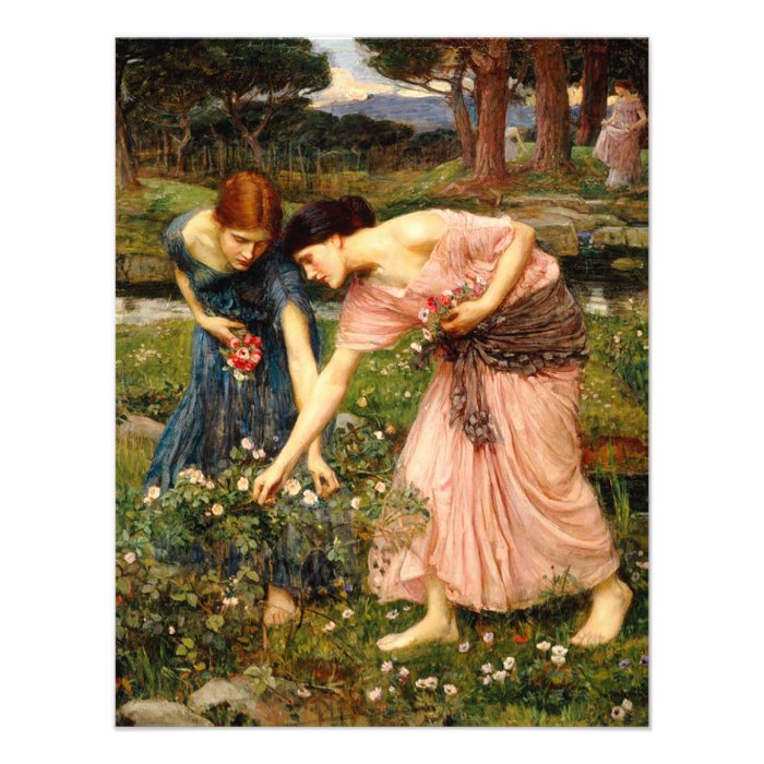 Waterhouse Gather Ye Rosebuds Invitations