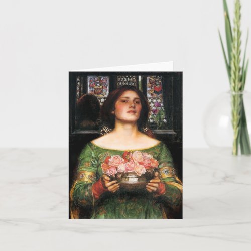 Waterhouse Gather Ye Rosebuds Note Card