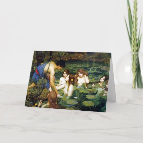 Waterhouse Hylas and the Nymphs Greeting Card