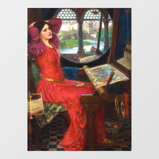 Waterhouse I Am Half-Sick of Shadows Window Cling (Sheet)