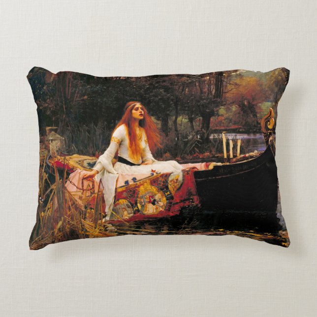 Waterhouse Lady of Shalott Accent Pillow (Front)