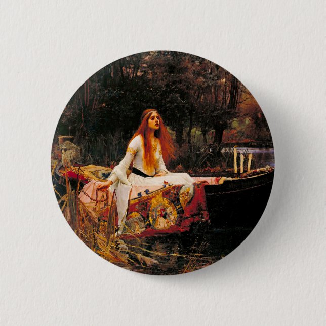 Waterhouse Lady of Shalott Button (Front)