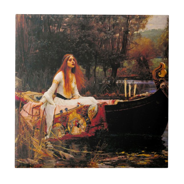 Waterhouse Lady of Shalott Ceramic Tile (Front)