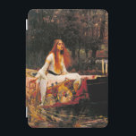 Waterhouse Lady of Shalott iPad Mini Cover<br><div class="desc">iPad Cover featuring John William Waterhouse’s oil painting The Lady of Shalott (1888). A beautiful woman in a white dress escapes on a boat from her fate to look at all the world through a mirror and weave a tapestry from it—but upon viewing Prince Lancelot, the curse follows the Lady...</div>