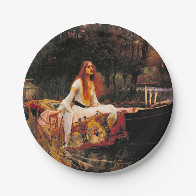 Waterhouse Lady of Shalott Paper Plates (Front)