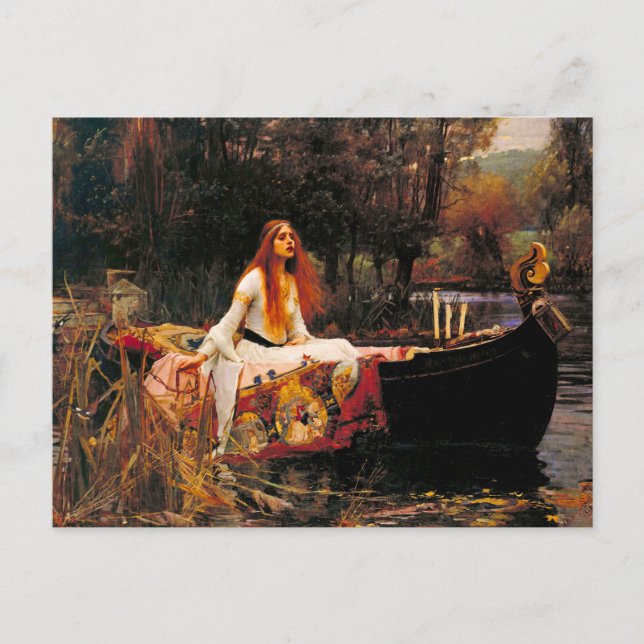 Waterhouse Lady of Shalott Postcard (Front)