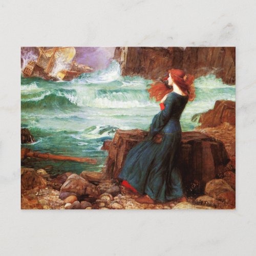 Waterhouse Miranda The Tempest Postcard