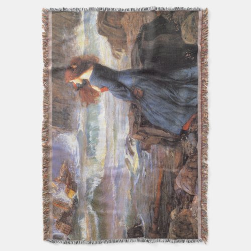 Waterhouse Miranda_The Tempest Throw Blanket
