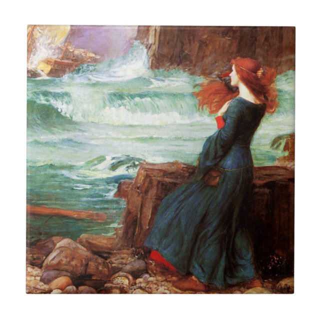 Waterhouse Miranda The Tempest Tile (Front)