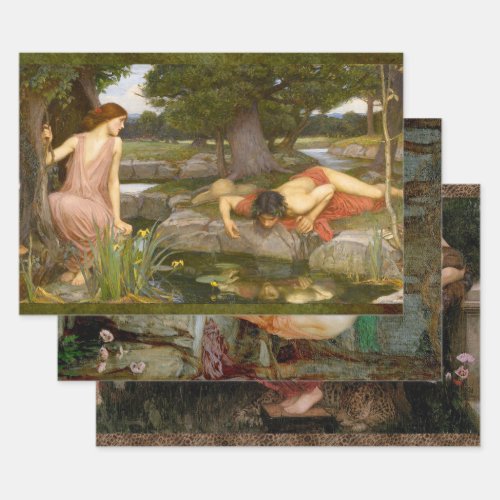 WATERHOUSE MYTHOLOGY PAINTINGS DECOUPAGE WRAPPING PAPER SHEETS