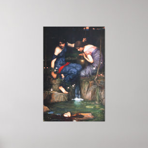 WATERHOUSE - NYMPHS FINDING THE HEAD OF ORPHEUS -  CANVAS PRINT