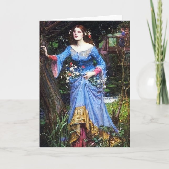Waterhouse Ophelia Greeting Card (Front)