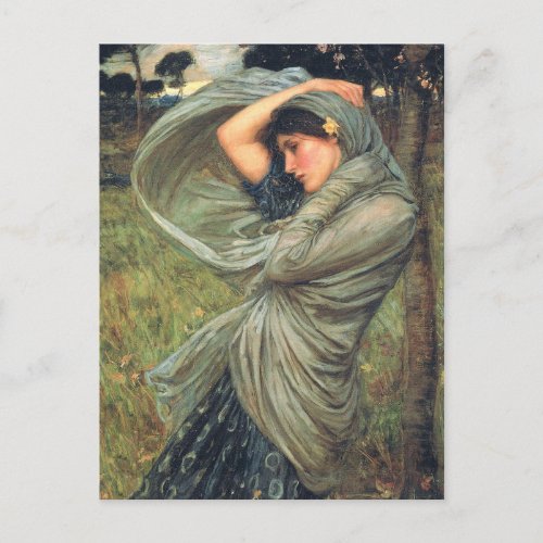 WATERHOUSE PAINTING _ BOREAS POSTCARD