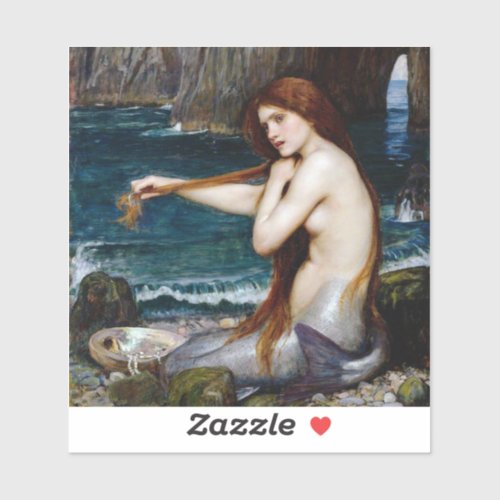 Waterhouse Pre Raphaelite Mernaid Sticker