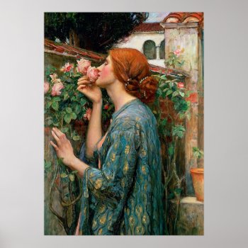 Waterhouse The Soul Of The Rose Poster by VintageSpot at Zazzle