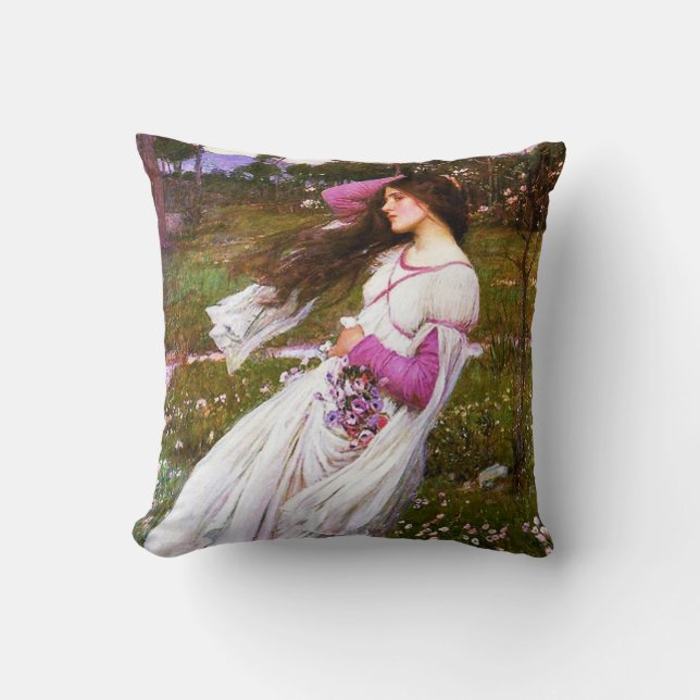 Waterhouse Windflowers Pillow (Front)
