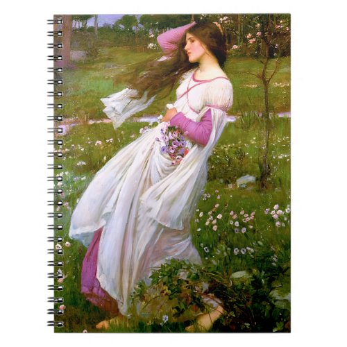 Waterhouse Windflowers Windswept Art Notebook