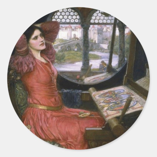 Waterhouse's Lady of Shalott Classic Round Sticker (Front)