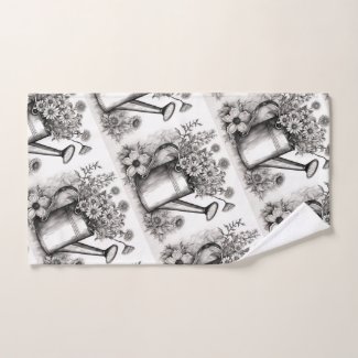 Watering can, Black & white art , Spring Art, 