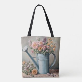 Watering can, Black & white art , Spring Art
