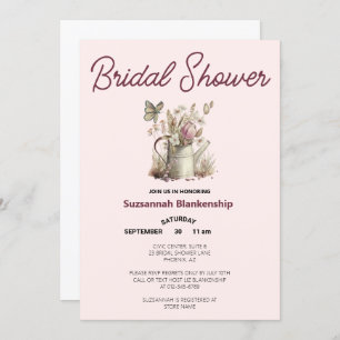 Watering Can & Butterfly Bridal Shower Template