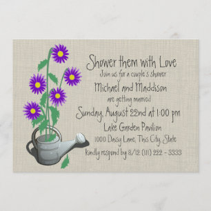 Watering Can Couples Shower Invitation