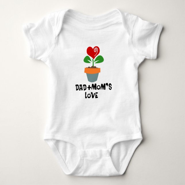 Watering Can Family Baby Jumpsuit T Shirt (Front)