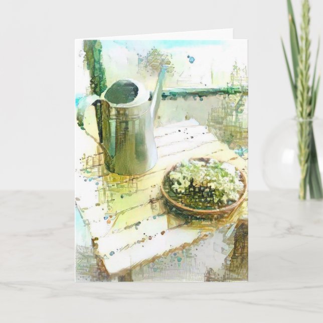 Watering Can Thank You Card (Front)
