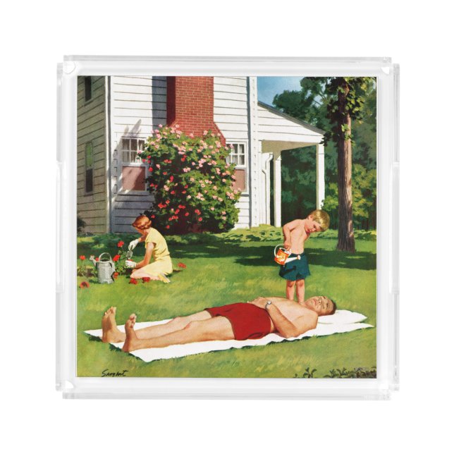 Watering Father Acrylic Tray (Front)