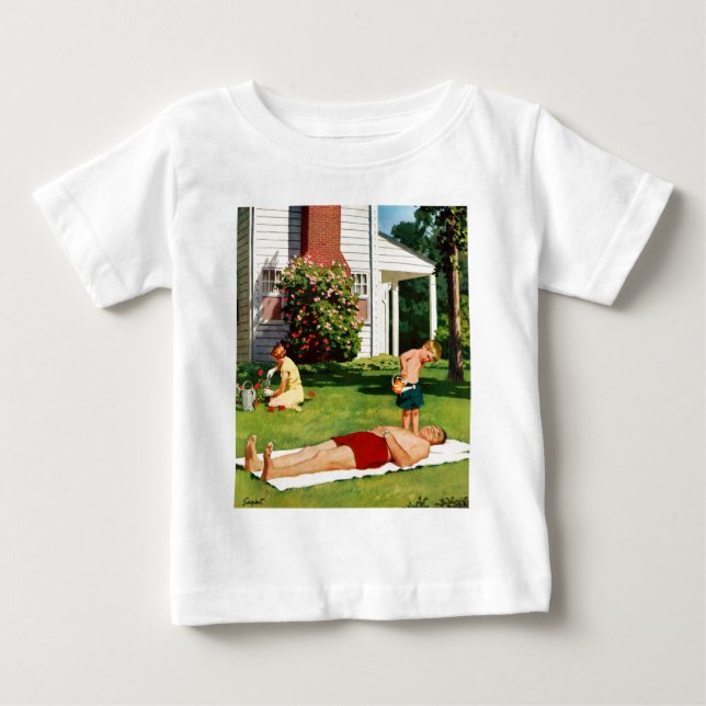 Watering Father Baby T-Shirt (Front)