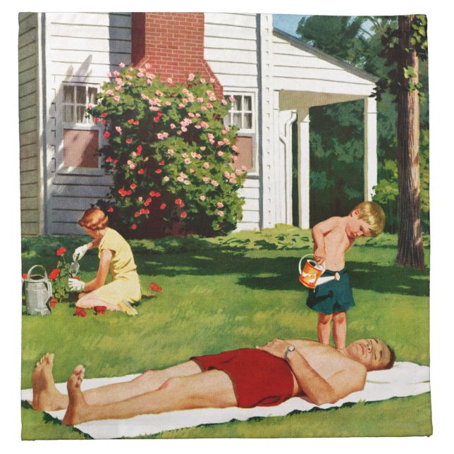 Watering Father Cloth Napkin (Front)