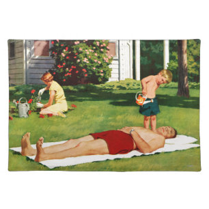 Watering Father Cloth Placemat